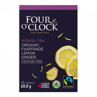 Four O'Clock Tea Lemon Ginger Tea Organic 16 teabags