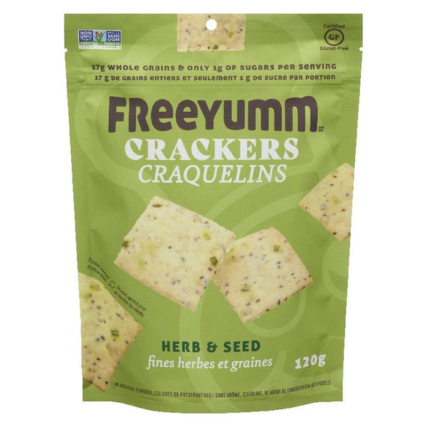 Free Yumm Herb & Seed Gluten Free Crackers 120g