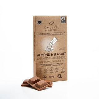 Galerie Au Chocolat Chocolate Bar Almond Sea Salt 100g