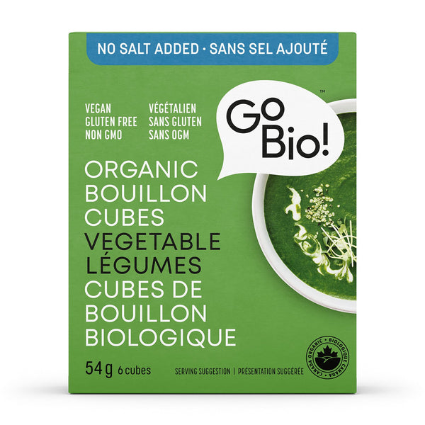 GoBIO Vegetable Bouillon Cubes Organic No Salt 54g
