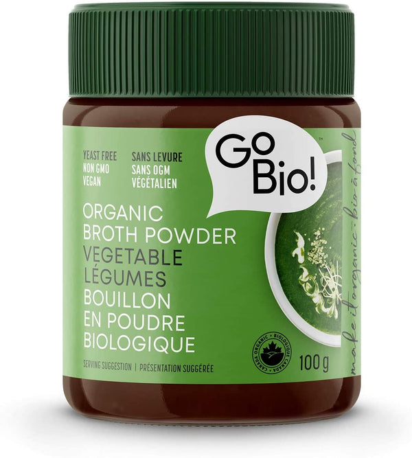 GoBIO Vegetable Broth Powder Organic Yeast Free 100g