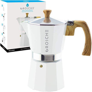 Grosche Milano Espresso Maker  White 6 Cup