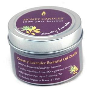 Honey Candles Lavender Tin Beeswax Candle