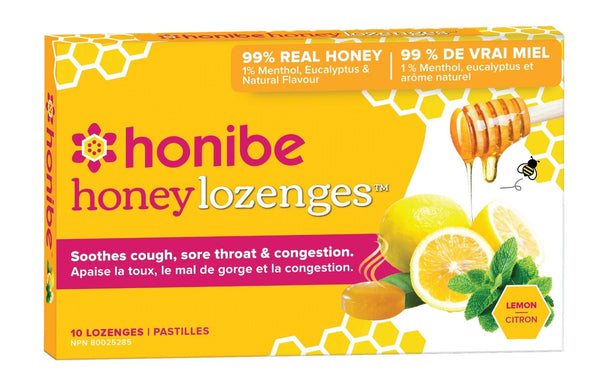 Honibe Honey Lozenges Lemon 10pc