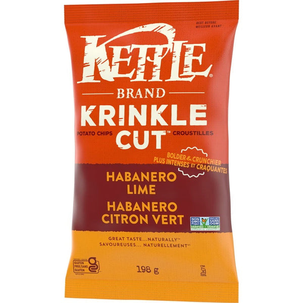 Kettle Krinkle Cut Habanero Lime Potato Chips 198g
