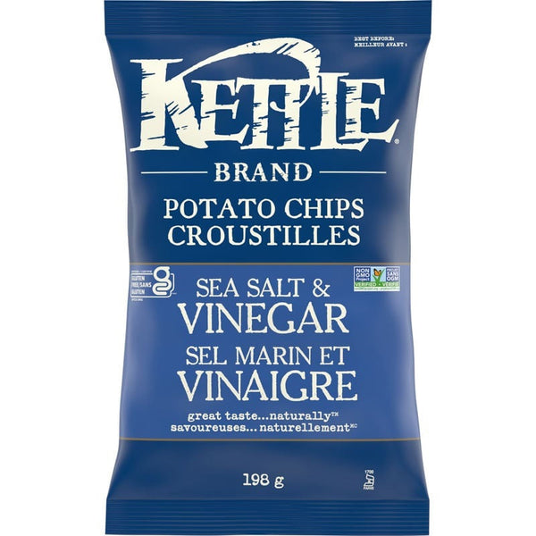 Kettle Sea Salt & Vinegar Potato Chips 198g