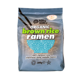 King Soba Organic Brown Rice Ramen  4 pack 280g