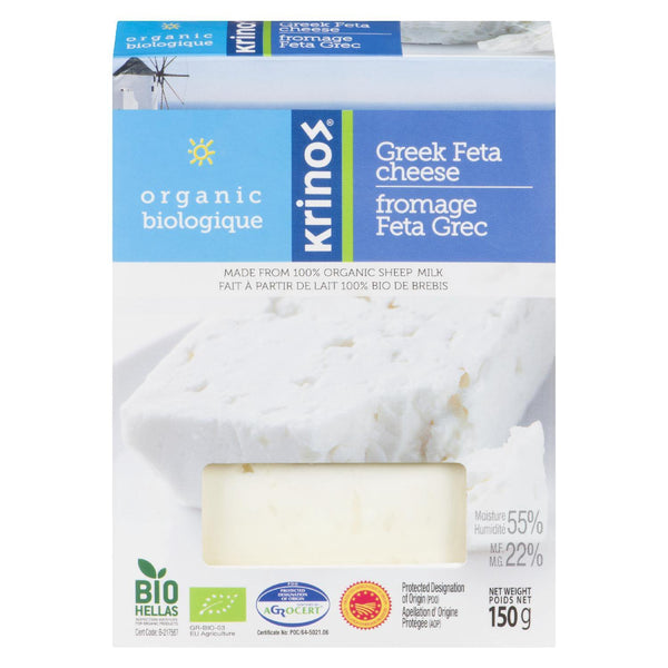 Krinos Organic Sheep Feta Cheese 150g