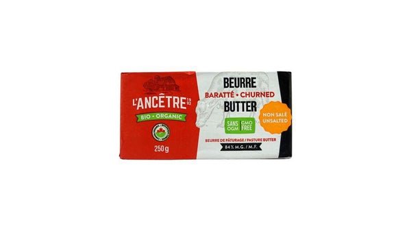 L'Ancetre Unsalted Organic Butter 84% 250g