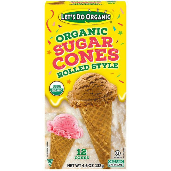 Let's Do Organic Sugar Cones Ice Cream Cones 132g