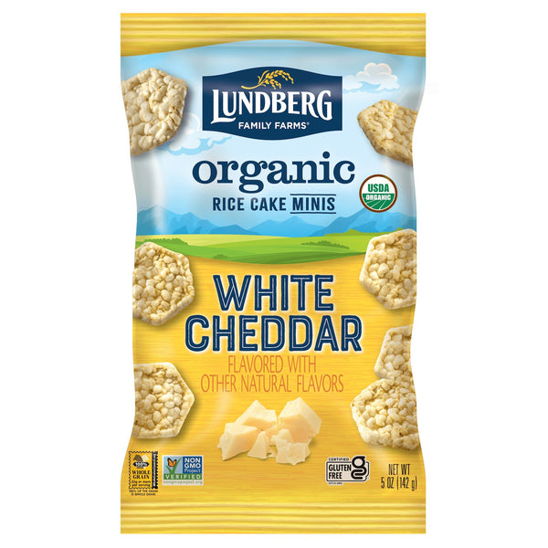 Lundberg Mini Rice Cakes White Cheddar 142g