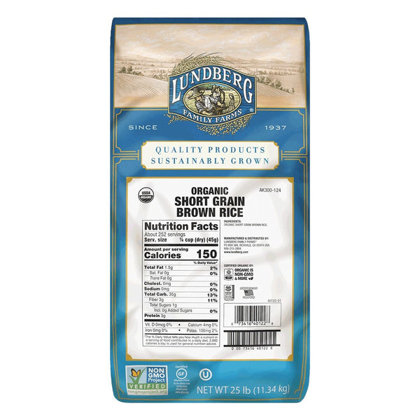 Lundberg Short Grain Brown Rice Organic 11.34kg