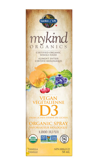 myKind Organics Organic Vitamin D3 Spray Vanilla 58ml