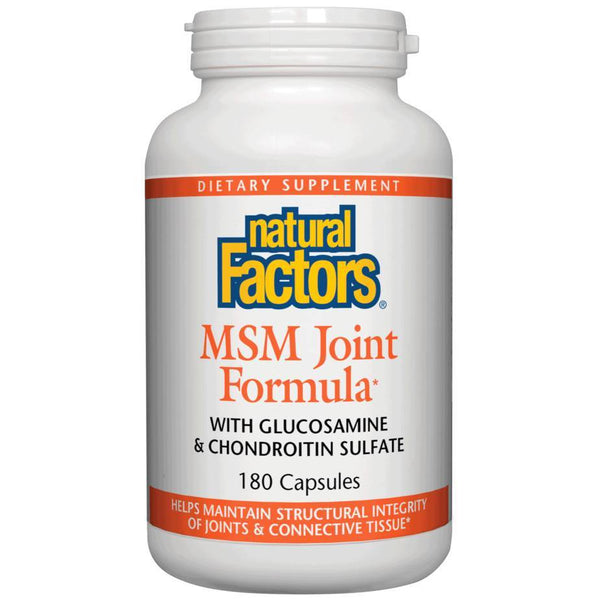 Natural Factors MSM and Glucosamine Sulfate 180c