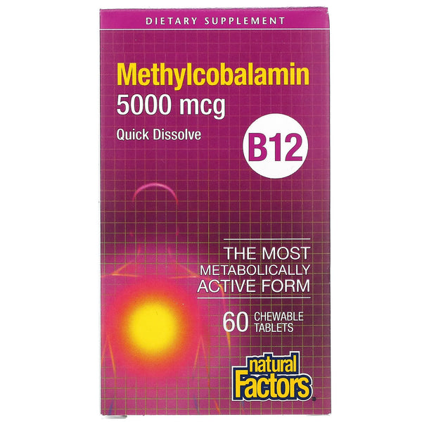 Natural Factors Vit B12 Methylcobalamin 5000mcg 60t