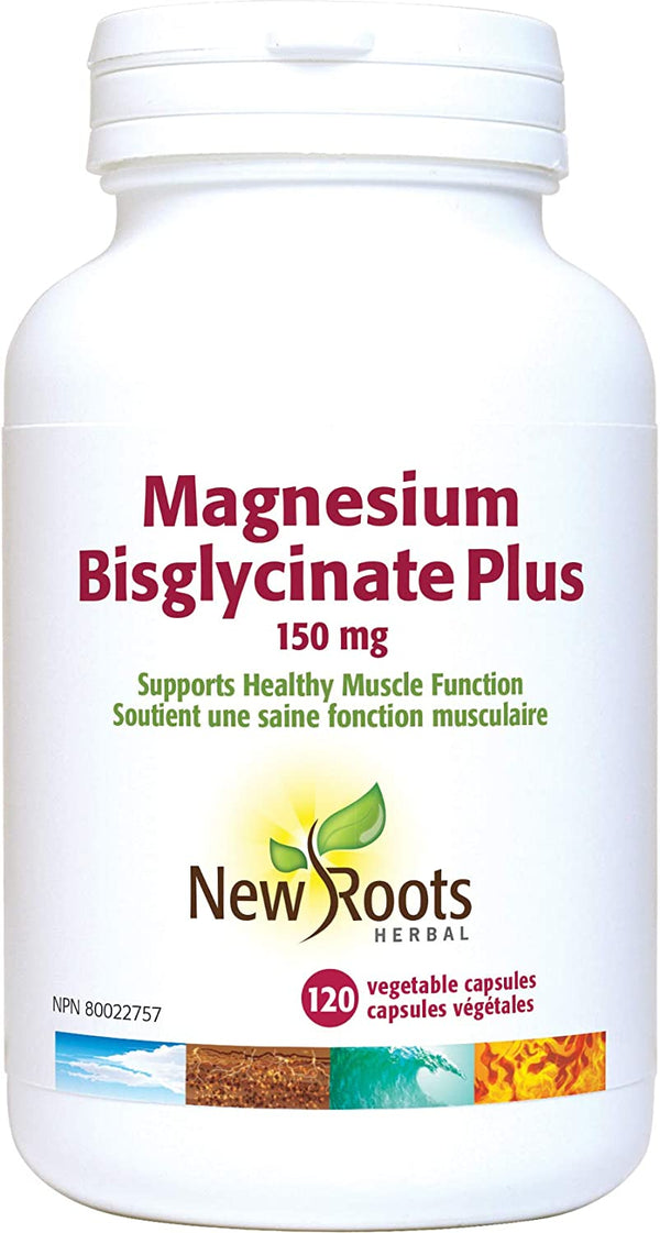 New Roots Herbal Pure Magnesium Bisglycinate 130mg 120c