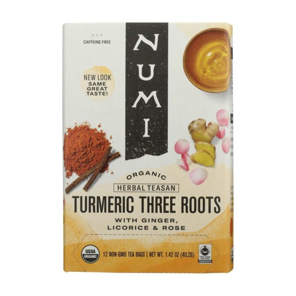 Numi Turmeric Three Root Tea 12 teabags