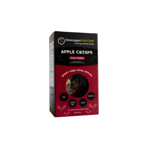 Okanagan Rawsome Apple Crisps  Cranberry Raisin 145g
