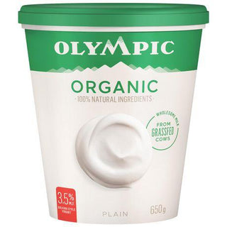 Olympic Dairy Plain Organic 3.5% Yogurt (650g/1.75kg)