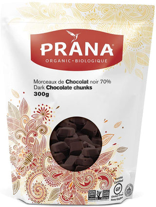 Prana 70% Cacao Dark Chocolate Chunks 300g