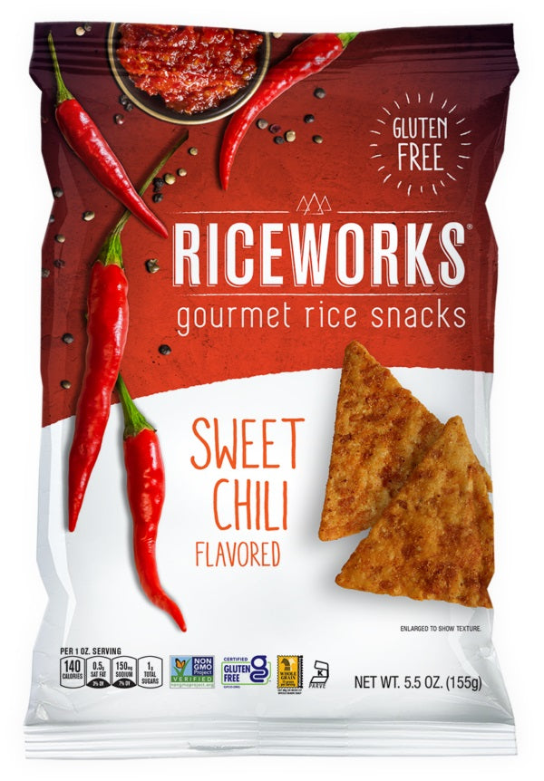 RiceWorks Sweet Chili Rice Chips 155g