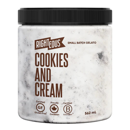 Righteous Cookies & Cream Gelato 562ml