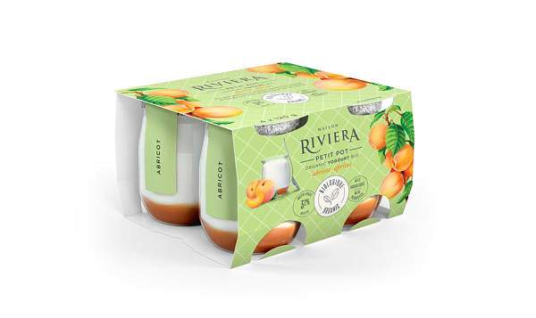 Riviera Apricot Petit Pot Organic Yogurt 4x120g