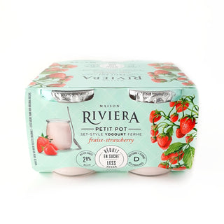 Riviera Strawberry Petit Pot Yogurt 4x120g