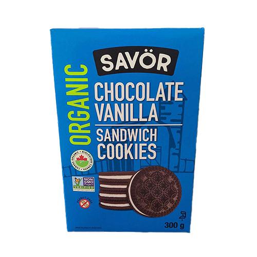 Savor Organic Chocolate Sandwich Cookies 300g