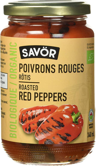 Savor Organic Roasted Red Peppers 340ml
