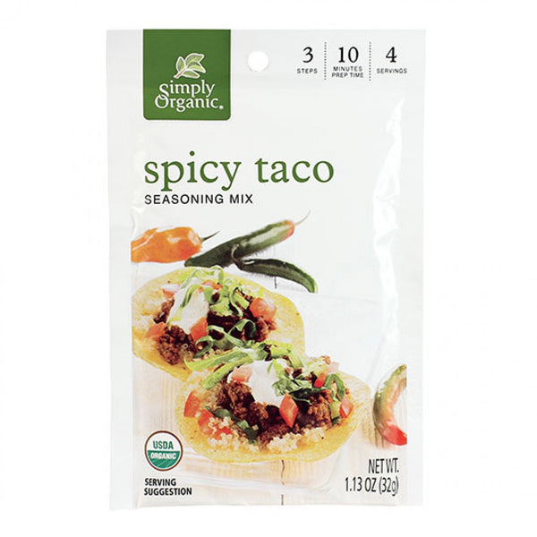 Simply Organic Spicy Taco Seasoning Mix 32g