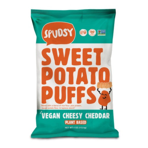 Spudsy Sweet Potato Puffs  Vegan Cheesy Cheddar 113g