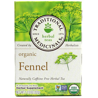 Traditional Medicinal Organic Fennel Herbal Tea 16 teabags