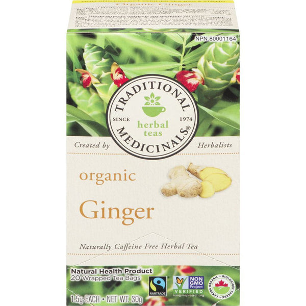 Traditional Medicinal Organic Ginger Herbal Tea 16 teabags
