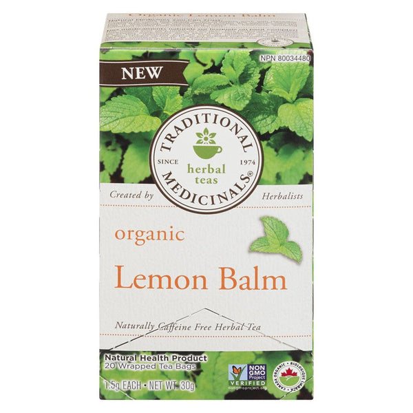 Traditional Medicinal Organic Lemon Balm Herbal Tea 16 teabags