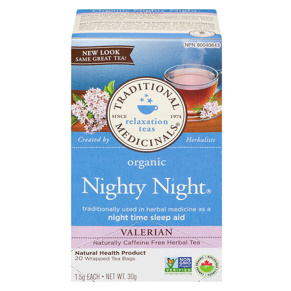 Traditional Medicinal Organic Nighty Night Valerian Herbal Tea 16 teabags