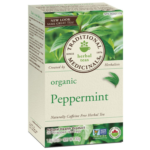 Traditional Medicinal Organic Peppermint Herbal Tea 16 teabags