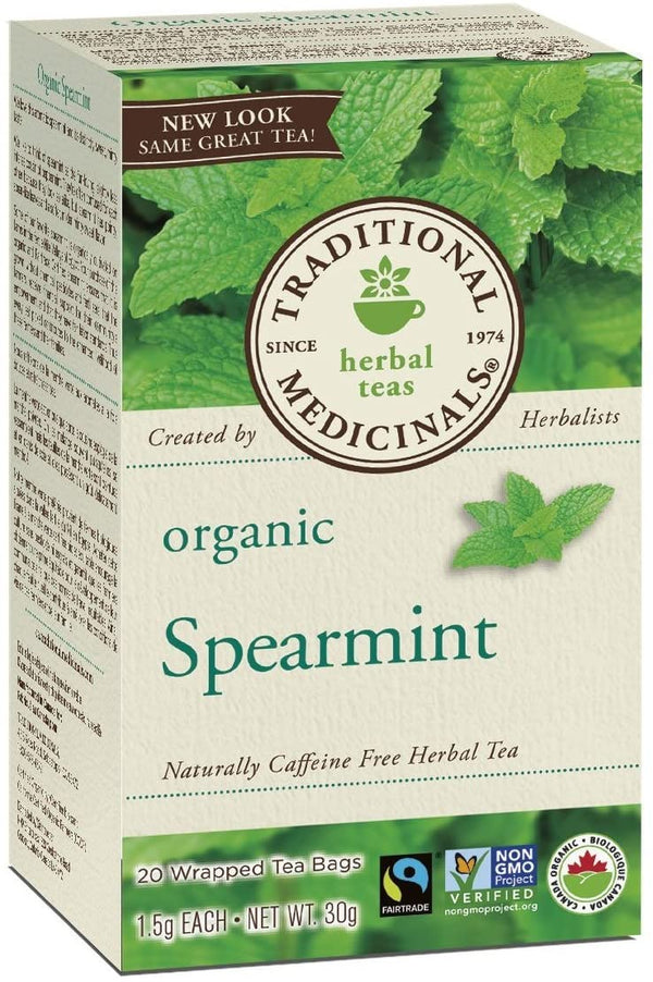 Traditional Medicinal Organic Spearmint Herbal Tea 16 teabags