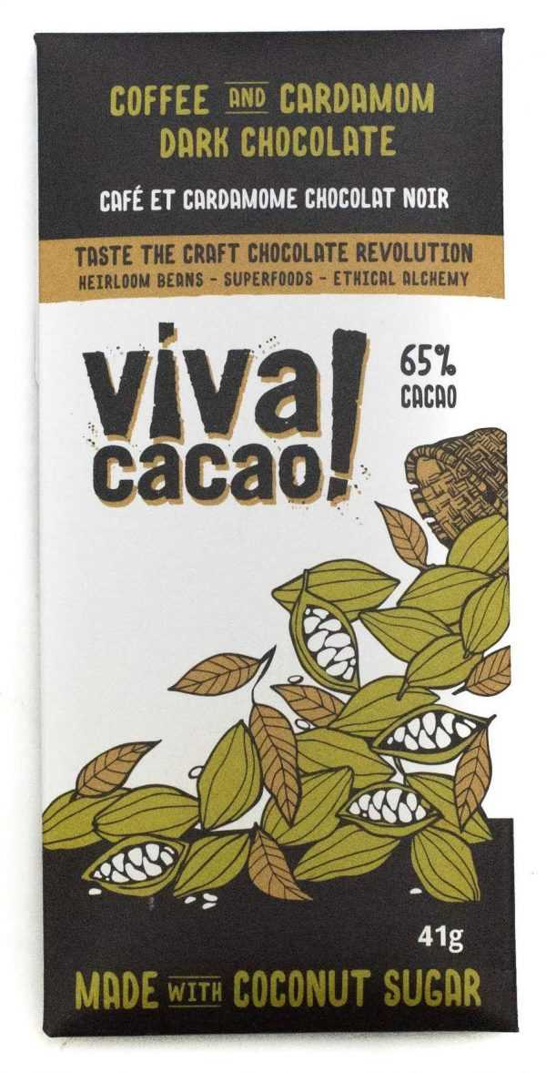 Viva Cacao Chocolate Bar Coffee & Cardamom 41g